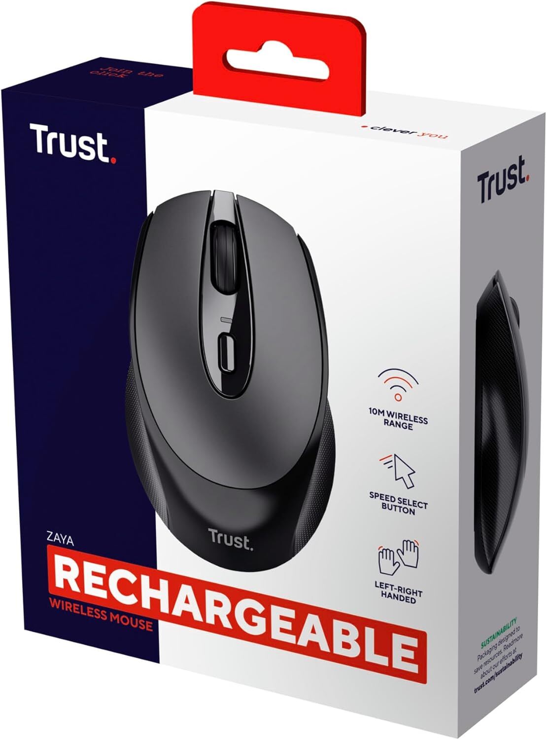 Trust Zaya Wireless Rechargeable / 25039 Black