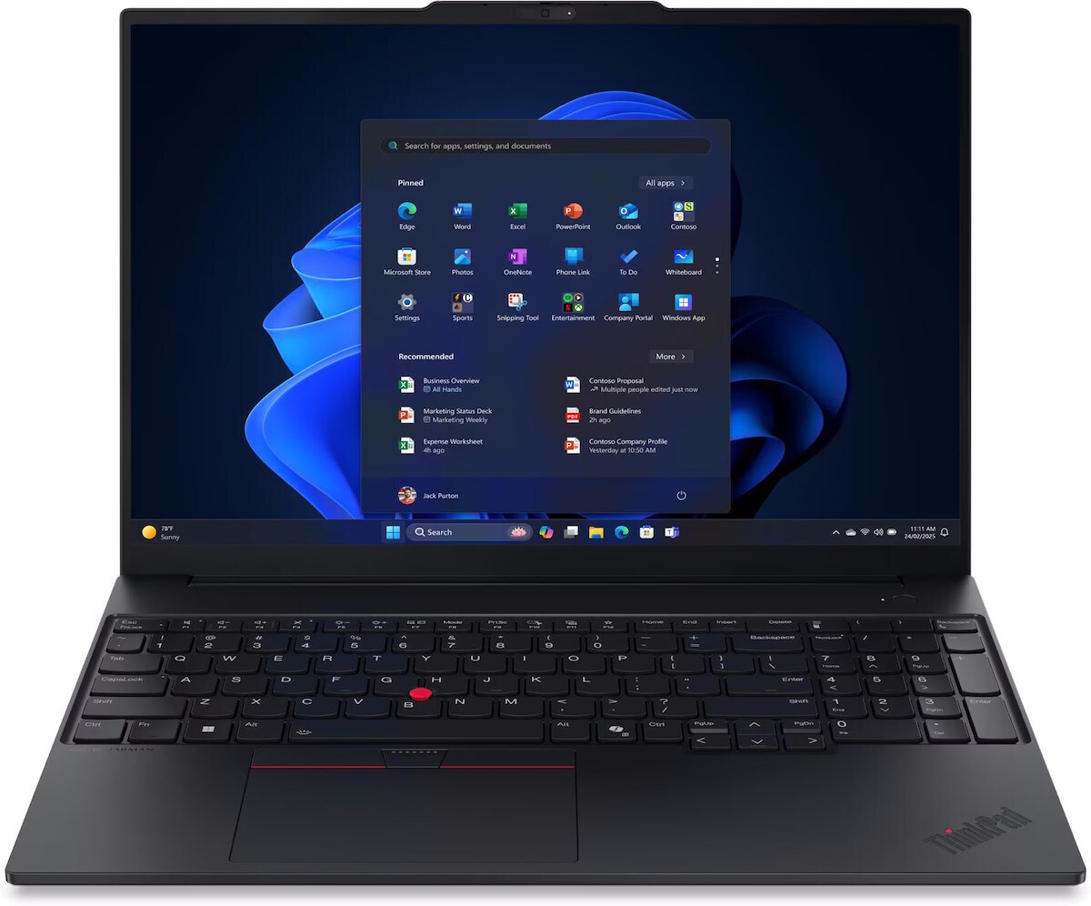 Lenovo ThinkPad E16 Gen 3 / 16 IPS FullHD+ / Core Ultra 7 258V / 32GB LPDDR5X / 1TB SSD
