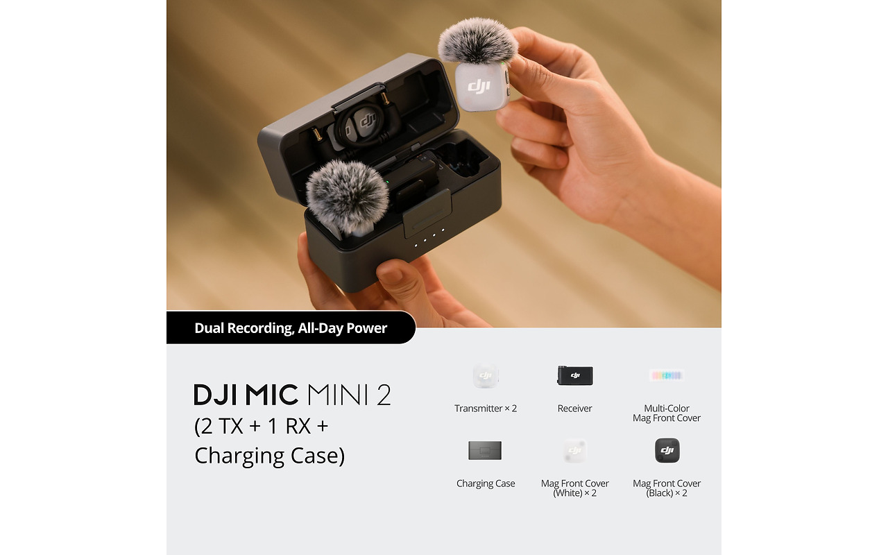 DJI Mic Mini 2 / 2 TX + 1 RX + Charging Case
