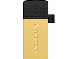 USB Transcend JetFlash 380 64GB / OTG / USB2.0 + Micro-USB / Gold