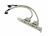 Gembird CCUSBRECEPTACLE / Bracket Dual USB2.0/