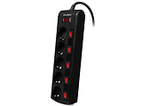 Surge Protector Sven SF-05PL / 5 Sockets / 3.0m / Black