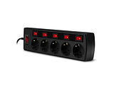 Surge Protector Sven SF-05PL / 5 Sockets / 3.0m / Black
