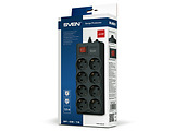 Sven SF-08-16 / 8 Sockets / 1.8m / Black