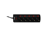 Surge Protector Sven SF-05PL / 5 Sockets / 1.8m / Black