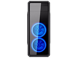 Case GameMax G561 / ATX / Transparent side panel / 3 x 12cm Blue LED Ring-type Fans / Black