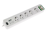 Surge Protector APC Essential PM5V-RS / 5 Sockets / 1.83m / Input power 2300W / White