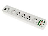 Surge Protector APC Essential PM5V-RS / 5 Sockets / 1.83m / Input power 2300W / White