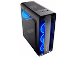 Case ATX GameMax MoonLight / Fan Controller / Ring Type Blue Fans / Black