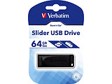 USB2.0 Verbatim Store 'n' Go Slider 64GB / 98698 / Black