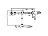 Table stand ITech MBS-12M / for 2 monitors /