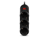 Surge Protector Sven SF-03L / 3 Sockets / 3.0m / Black