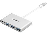 USB HUB ADATA ACA3HUBAL-CSV / USB Type-C to 3-Ports USB-A 3.1 / Silver