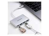 USB HUB ADATA ACA3HUBAL-CSV / USB Type-C to 3-Ports USB-A 3.1 / Silver