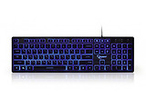 Keyboard Gembird KB-UML3-01 / Multimedia / Silent / 3-color backlight / Black