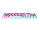 Keyboard Gembird KB-UML3-01 / Multimedia / Silent / 3-color backlight / White