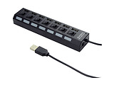 USB 2.0 Hub Gembird UHB-U2P7-03 / 7-port / Black