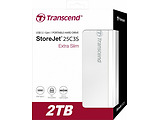 USB Transcend StoreJet 25С3S / 2.0TB / 2.5" External HDD / TS2TSJ25C3S / Silver