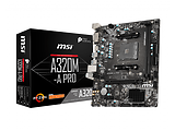 MSI A320M-A PRO Socket AM4 AMD A320 Dual 2xDDR4-3200 mATX