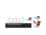 Genius Smart KB-101 Customizable Function Keys F1-F12 / Black