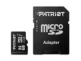 Patriot LX Series Professional PSF64GMCSDXC10 64GB MicroSDXC UHS-I Class 10 + Adapter
