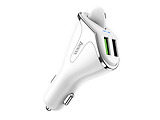 Hoco E47 Car Charger With Wireless Headset / White