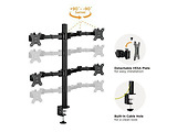 Brateck LDT33-C048 Quad Monitors Steel Articulating Monitor Arm