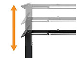 Lumi N05-22D Compact Manual Sit-Stand Desk Frame with Square Column