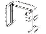 Lumi N05-22D Compact Manual Sit-Stand Desk Frame with Square Column