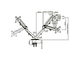 Brateck LDT25-C024 Stylish Dual Monitors Gas Spring Arm / Black
