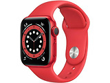Apple Watch Series 6 GPS 40mm Red Aluminum Case with Red Sport Band / Red