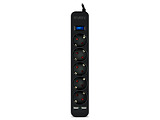 Sven SF-05LU  2 USB 3.0m Surge Protector / Black