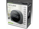 MUSE M-185 / Dual Alarm Clock Radio / Black