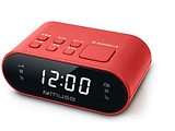 MUSE M-10 / Dual Alarm Clock Radio / Red