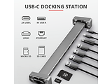 Trust Dalyx Aluminium 10-in-1 USB-C Multi-Port Docking Station / Grey