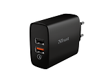 Trust Qmax 30W Ultra-Fast Dual USB Wall Charger with QC3.0 / Black