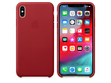 Apple Original iPhone XS Leather Case / Red