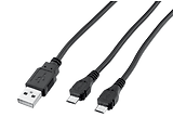 Trust GXT222 Duo Charge cable / Black