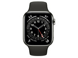 Apple Watch Series 6 GPS + Cellular 44mm Graphite Stainless Steel Case with Black Sport Band / Black