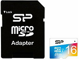 SiliconPower Elite Color microSDHC 16GB / SP016GBSTHBU1V20SP