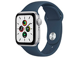 Apple Watch SE 40mm Aluminum Case with Abyss Blue Sport Band Blue
