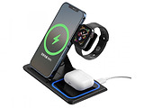 XO WX023 Wireless Charger 3 in 1 Black