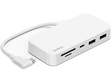 Belkin USB-C 6 in 1 Ethernet Multiport Dock with Mount / INC011BTWH
