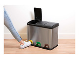 Dirt Devil Pedal Bin 3x15L Soft Close / DDPBIN3X15SLV
