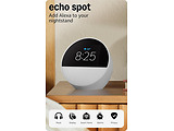 Amazon Echo Spot Smart Alarm Clock with Alexa White