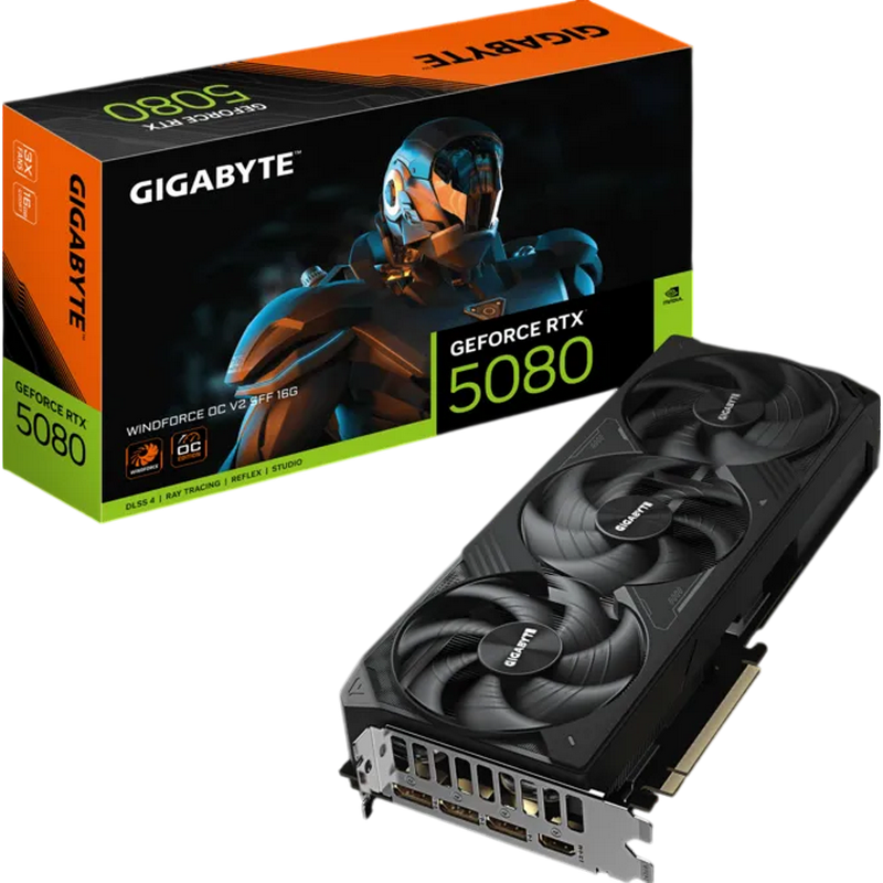 GIGABYTE GeForce RTX 5080 16GB WindForce / GV-N5080WF3OCV2-16GD